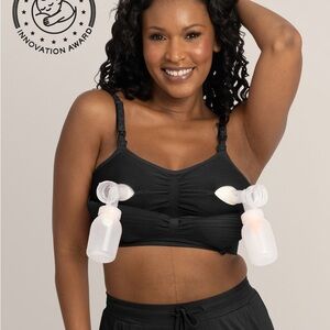 Kindred Bravely Hands Free Pumping & Nursing Bra Black 1X Regular Breastfeeding
